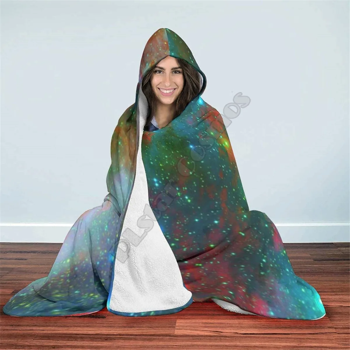 Starry Sky Galaxy Hooded Blanket 3D print Wearable Blanket Adults men women Polynesian Drop Shipping 04