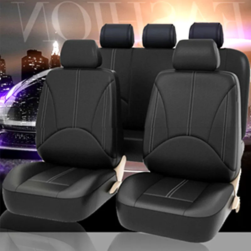 New Luxury PU Leather Auto Universal Car Seat Covers for gift Automotive Seat Covers Fit most car seats Waterproof car interiors