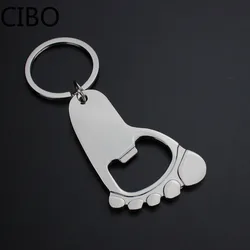 2019 New baby foot Shape Beer Wine Bottle Opener Winebottle Openers Keychain Key Ring Great father Gift