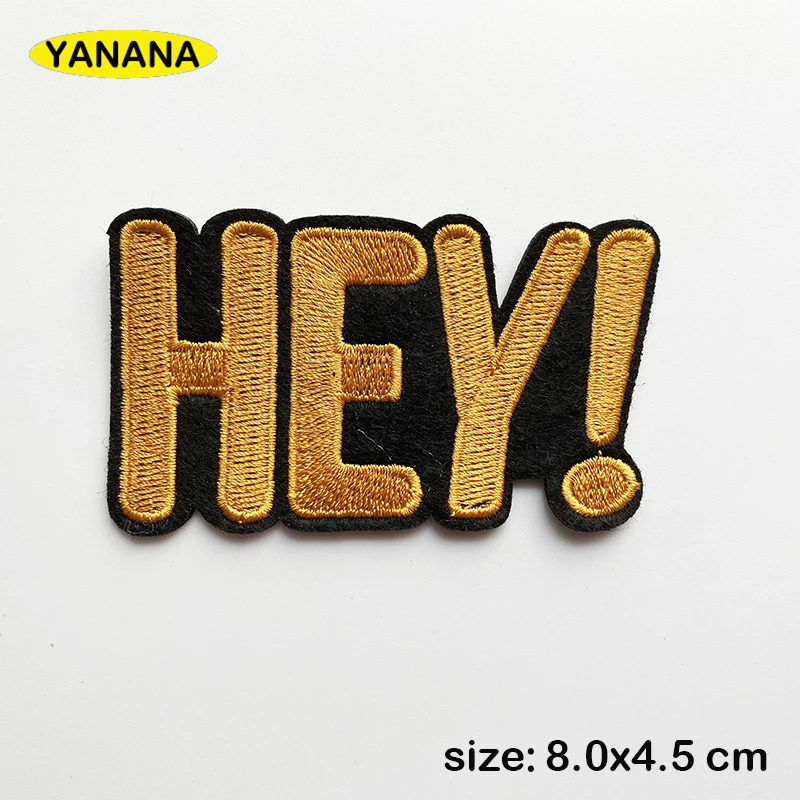 banner letter rock band Patches for Clothing DIY Stripes Written Words Sticker Clothes Stickers Apparel Garment Accessorie