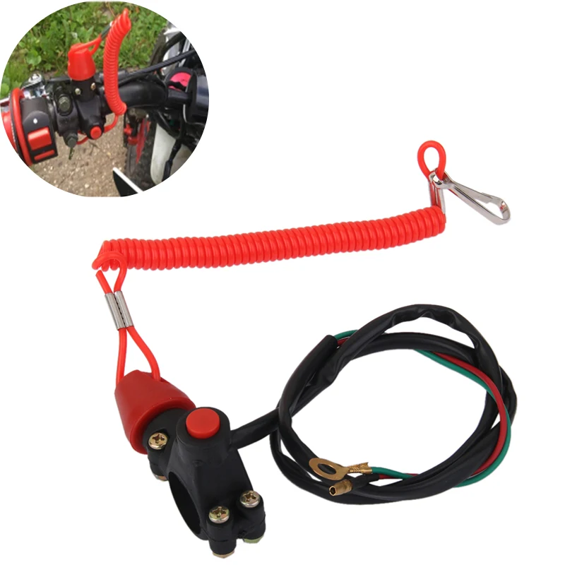 

Engine Stop Switch Tether Lanyard Emergency Switch ATV Motorcycle Quad Boat Outboard Engine Kill Stop Engine Switch Push Button