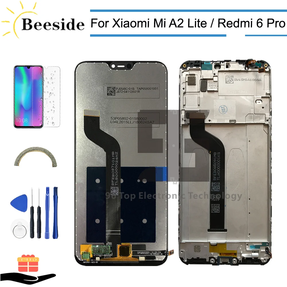 

AA+ Quality LCD with Frame For Xiaomi Redmi 6 Pro LCD Display Touch Screen Digitizer Assembly Replace For Xiaomi Mi A2 Lite