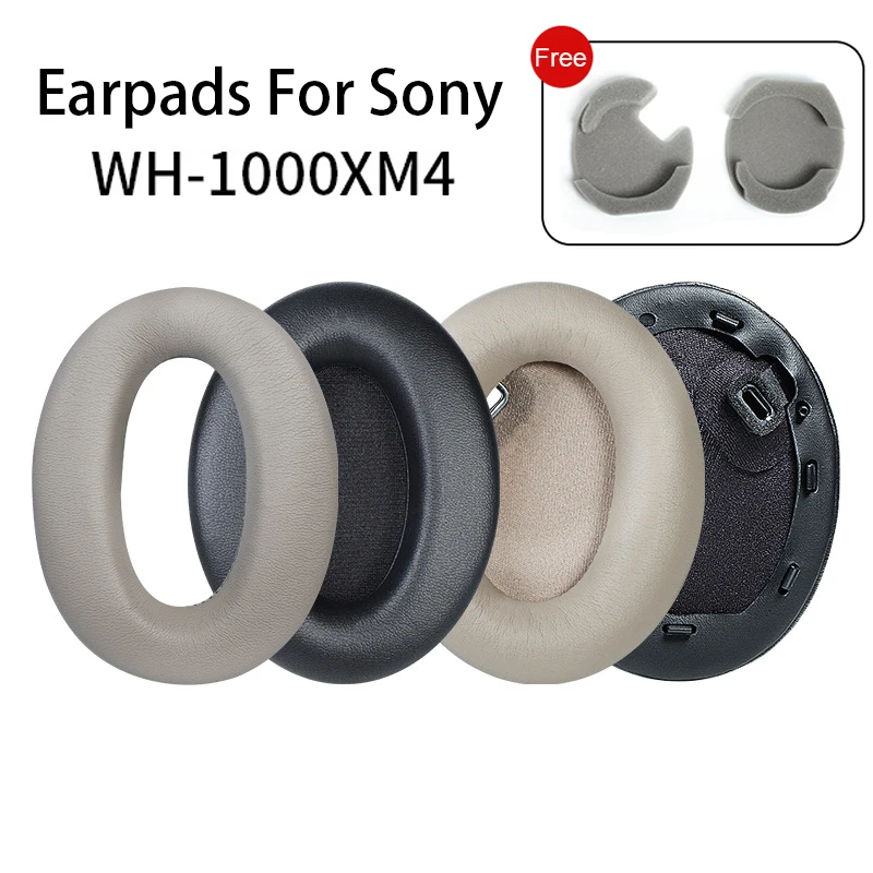 1 Pair Of Earpads For Sony WH-1000XM4 Headphone Ear Pads Cushion Soft Leather Memory Sponge Cover Repair Durable Earmuffs