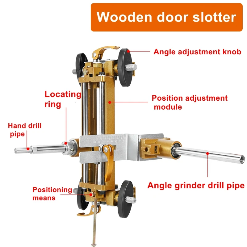 Wooden door slotting machine artifact woodworking special indoor solid wood door quick lock tool wooden door lock hole opener lo