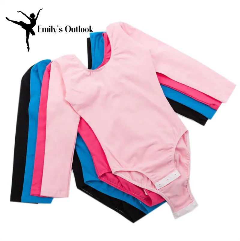 Long Sleeve Leotards for Girls Toddler Kids Dance Ballet Gymnastic Bodysuit Outfit Leotard Professional Cotton Jumpsuit Swimwear