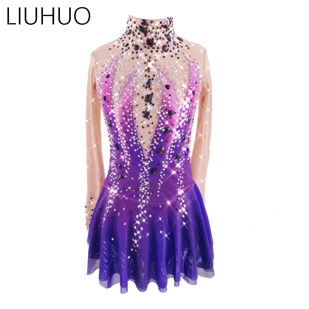 

2020 Competition Figure Ice Skating Dresses For Women With Spandex Graceful New Brand Figure Skating Competition Dress