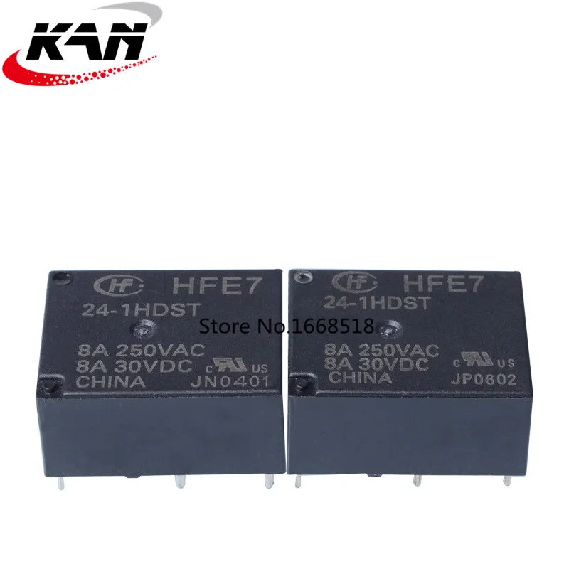 

Free shipping lot (10 pieces/lot) original New HONGFA HF HFE7-24-1HDST DIP-6 8A 24VDC Power Relay