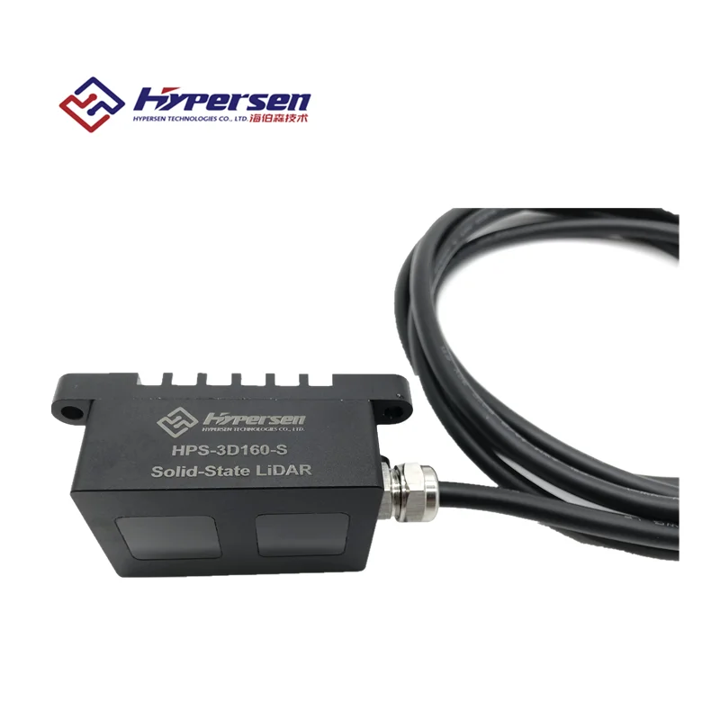 Hypersen HPS-3D160 IP67 3D  lidar planar array solid state Laser radar sensor ranging 3D point cloud map AGV obstacle avoidance