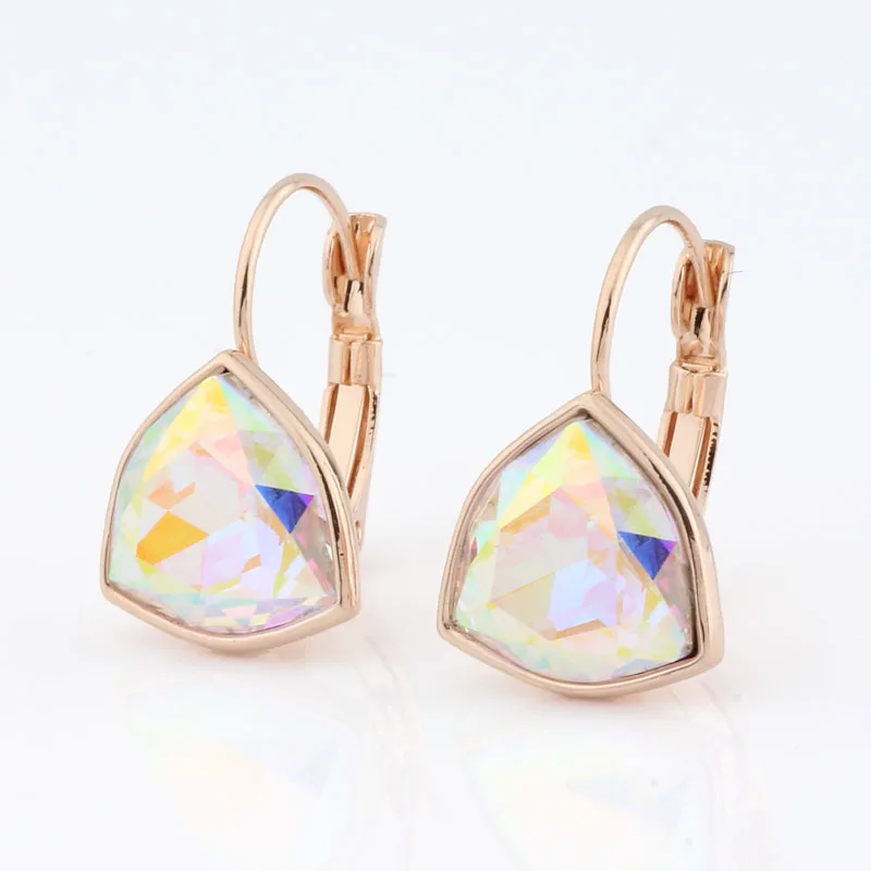 2022 Trend Crystals Earrings 585 Rose Gold Color Earrings Charm Women\'s Earrings Valentines\' Day Jewelry Gift