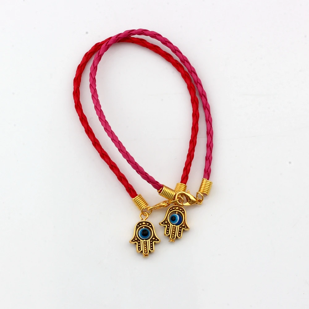 

100 шт. "глаза индейки" хамса Подвеска на руку для мужчин и женщин кожаный браслет на удачу C-79