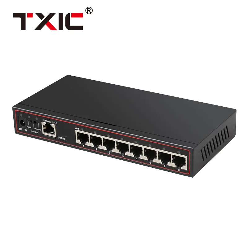 

9port POE Gigabit Switch 250M 8port 100M+1 1000M Port POE Ethernet Switch Power Supply VLAN wireless AP for IP camera