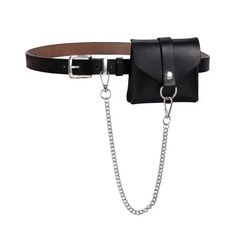 Women's Belt Detachable Waist Bag Leather Belt Coat Belt Women's Jeans Belt Metal Decoration Detachable Designer Belt Women