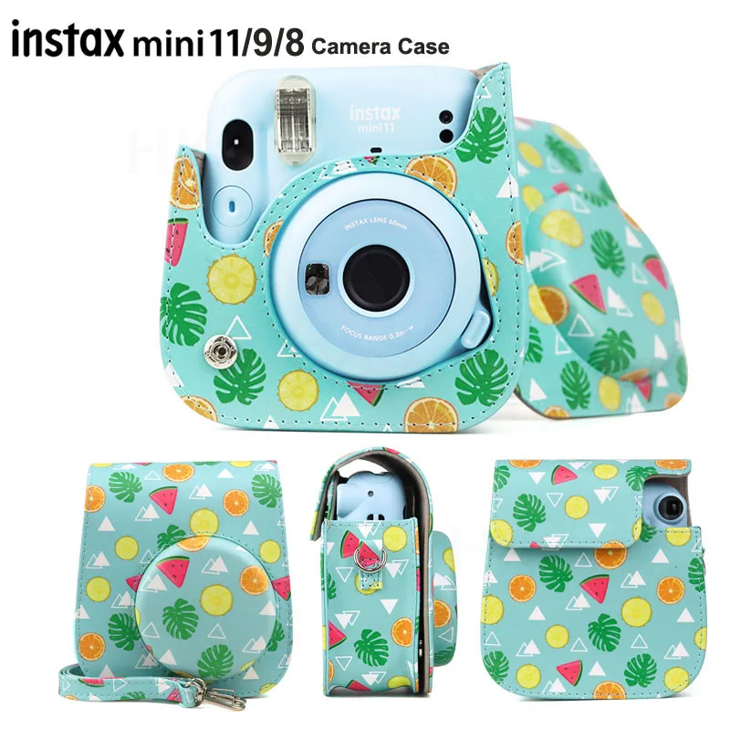 Limited Camera Case for Fujifilm Instax Mini 11/9/8 Instant Film Camera, PU Leather Bag Cover with Adjustable Shoulder Strap