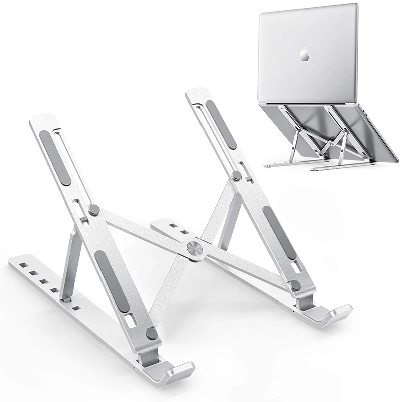 

Laptop Stand, Adjustable Aluminum Foldable Portable Desktop Holder, Compatible with 10-15.6 inch MacBook Air pro, iPad, Lenovo