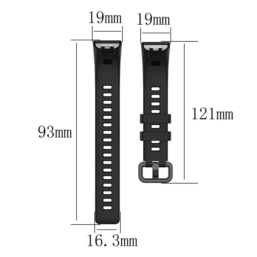 Silicone Watch Strap for Huawei Band 3/ Band 4 Pro Bands Fitness Tracker Replacement Wristband with Metal Clasp TER-B29/B29S/B09