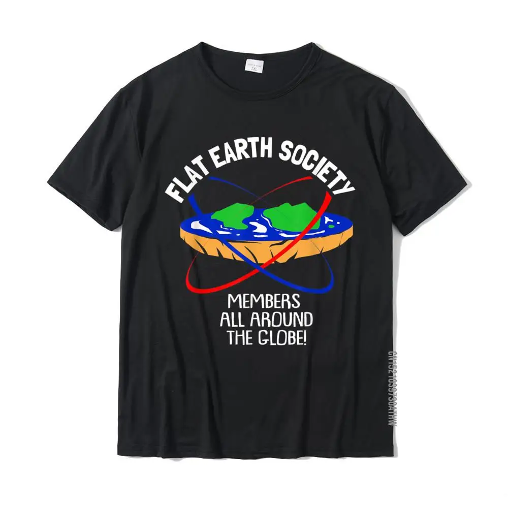 Flat Earth Society T-Shirt Design Cotton Young Tops T Shirt Fitness Tight Rife Top T-Shirts