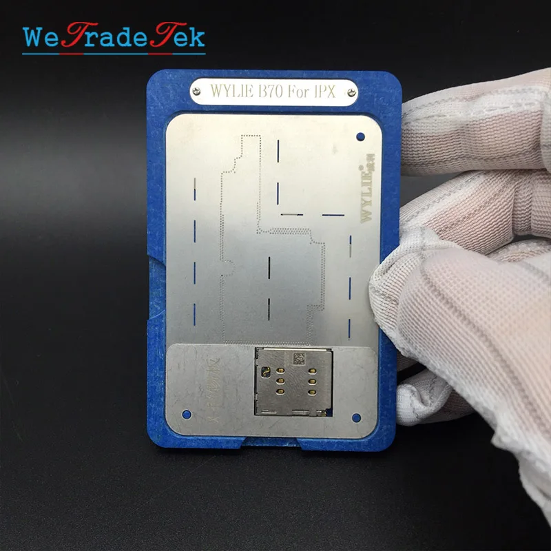 Placa-mãe plataforma de camada intermediária para reballing phone x, plataforma de reparo com pasta de solda & estêncil de reballing