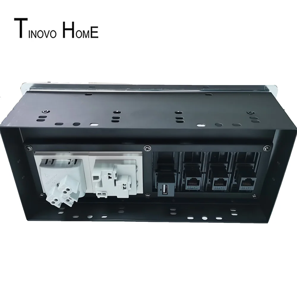 Israel socket/office desktop socket box/network information box hidden brush dust/aluminum alloy panel