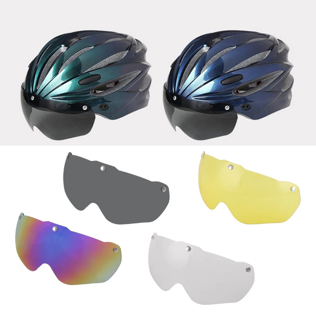 Premium Cycling Helmet Glasses Lens Magnetic Goggles Repair Replacement Lens UV Protect Sunglasses Goggles Repair Lens