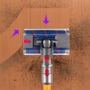 Für Dyson V7 V8 V10 V11 V15 Staubsauger Teile Drehbare Doppel Weiche Roller Bürstenkopf Led Licht Für Hartböden – Detail 2