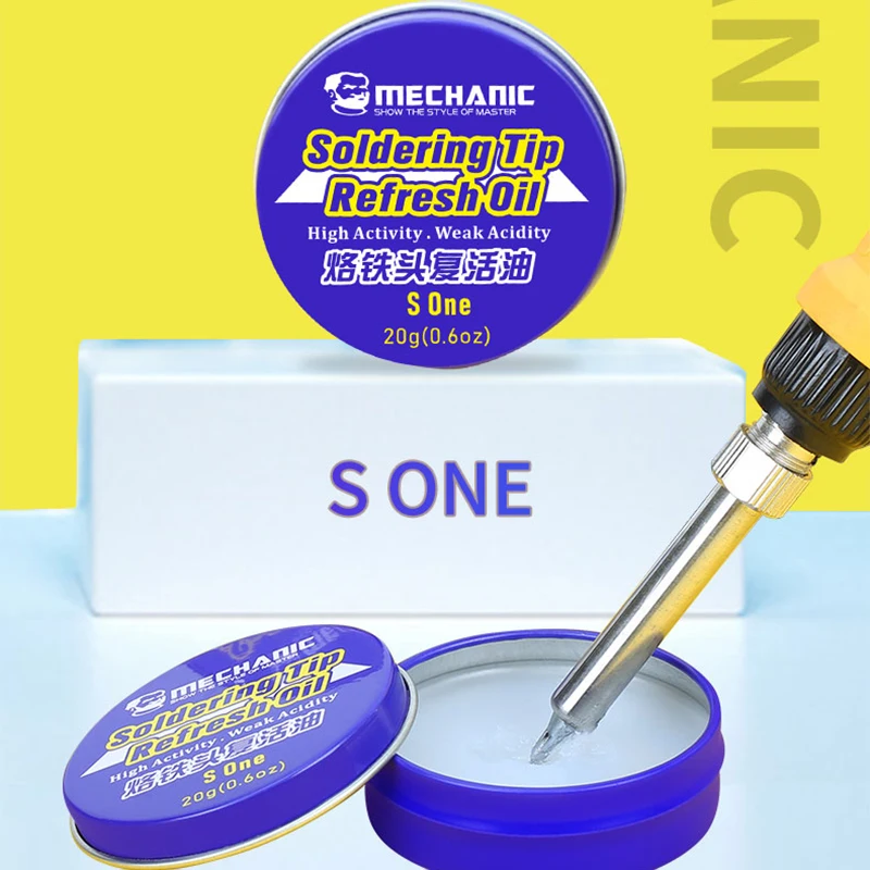 MECHANIC Soldering Iron Tip Refresher Solder Clean Paste for Oxide Soldering Tip Welding Head Resurrection Cream