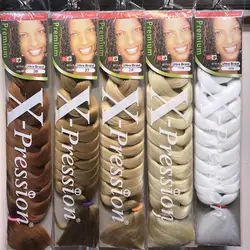 82 Inch Xpression Jumbo Vlechten Haar 165G Pre Uitgerekt Groothandel Box Twist Vlechten Synthetische Hair Extensions Voor Zwarte Vrouwen