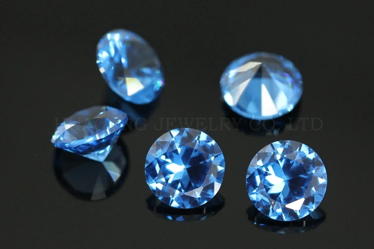 5A Synthetischer Spinell Grün-Blauer Stein Mehrfarbig 2,0~12mm Größe Runder Brillantschliff Für Schmuck – Detail 8