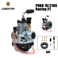 ZSDTRP For Dellorto PHBG 19BS/21BS Racing 2T Carburettor 19mm 21mm PHBG Carburetor Carbs For YQ50 Area 51 Ark 50 LC For YAMAHA