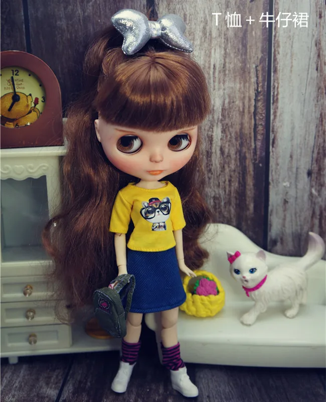 Handmade Clothes For Blythy Doll Sweetpie Coat TUTU Skirts Fashion Doll Clothes For Licca Doll Kids Toy 1/6 Doll Clothes Sets
