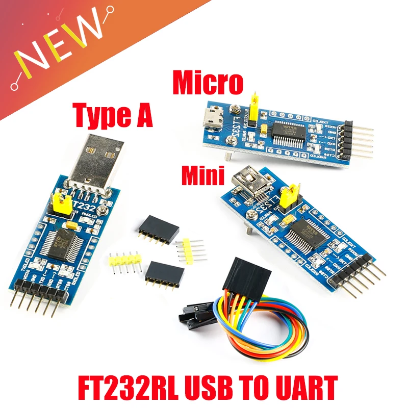 

FT232 USB UART Board Type A,USB To UART (TTL) Communication Module,USB-C Connector,Support MacOS,Linux,Android,Windows7/8...