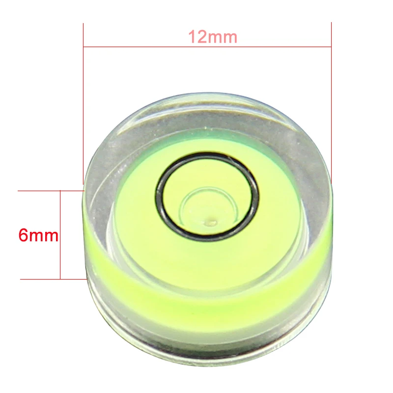 Plastic Niveau Bubble Hoge Precisie Niveau Bubble 12*6Mm 100Pcs/Batch
