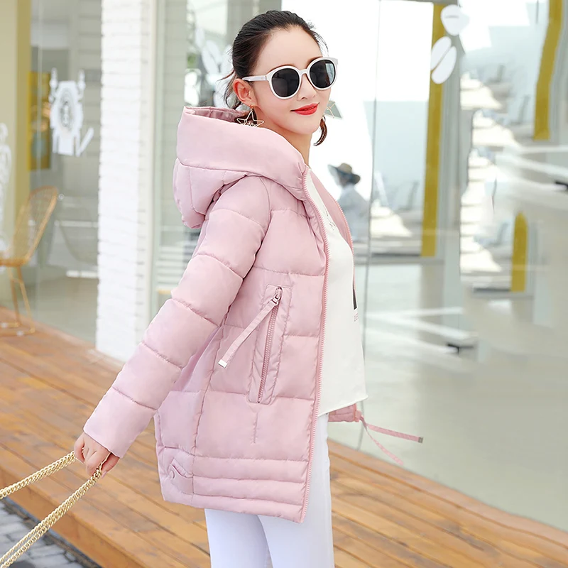 

Students Cotton-padded Jacket Winter Parkas 2023 New Women Hooded Coat Plus Size Thick Warm Top Slim Girl Long Parkas