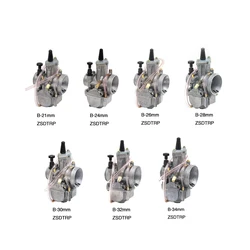 Alconstar 2T 4T PWK21 24 26 28 30 32 34mm Motorcycle Carburetor for ATV Buggy Quad Go Kart Dirt Bike Power Jet