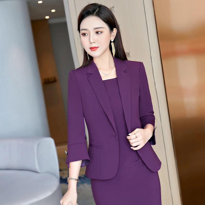 Plus Size Formal Business Blazer Coat OL Styles Spring Summer  Blazers Jackets Coat for Women Ladies Office Blazer Outwear Tops