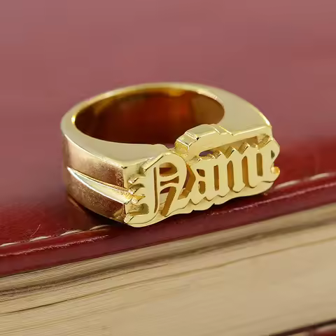 3D Custom Name Rings Personalized 925 Solid Silver Carved Finger Name Ring For Women Men Punk Style Rich Jewelry Gifts