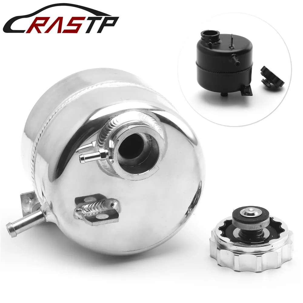 RASTP-Polished Alloy Radiator Coolant Water Overflow Expansion Tank For MINI Cooper S Convertible R52 R53 2002-2008 RS-OCC053