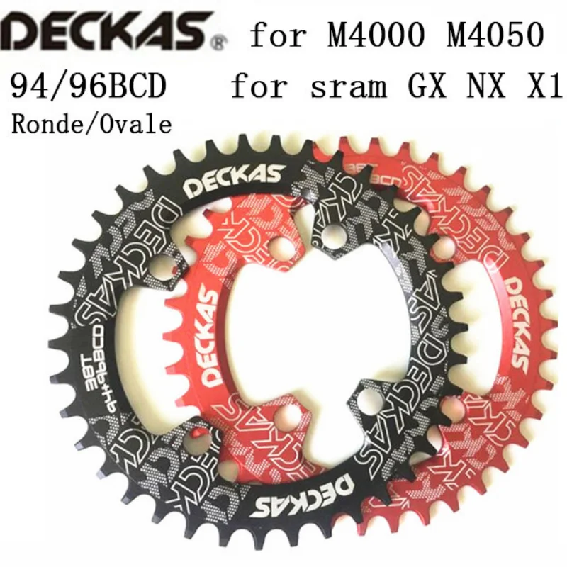 DECKAS 94+96 BCD Bicycle Chainwheel 32T 34T 36T 38T MTB Bike Chainringmountain Crown Round Oval For M4000 M4050  NX X1 Crank