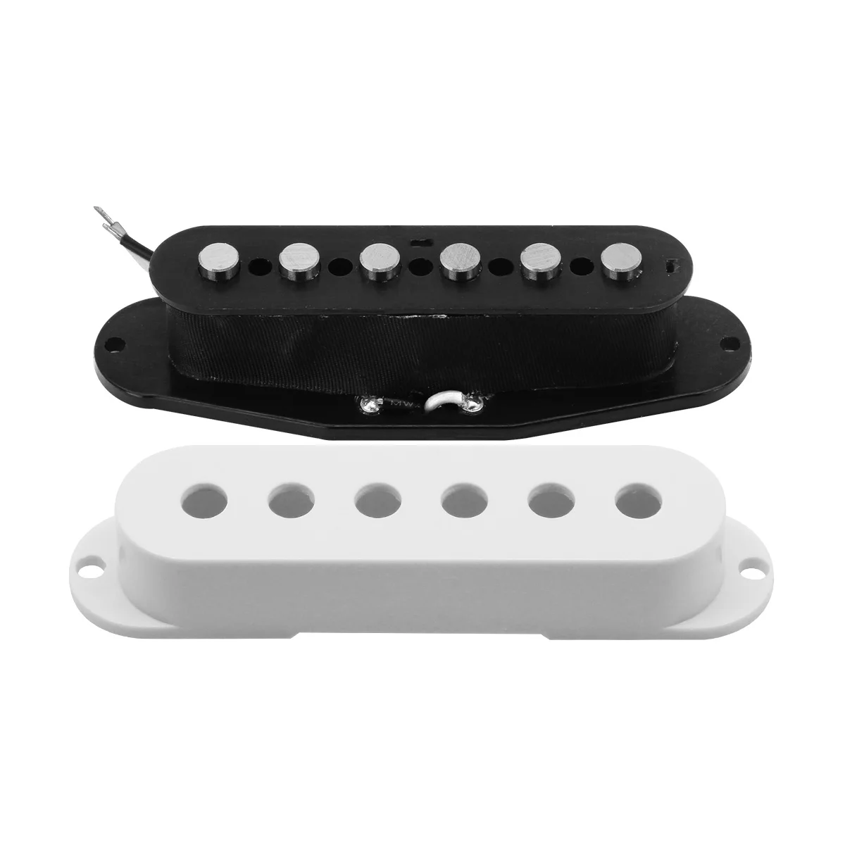 FLEOR 1PCS Flat Top Vintage Alnico 5 Single Coil Pickup White for ST Electric Guitar,Neck/Middle/Bridge Pickup for Option