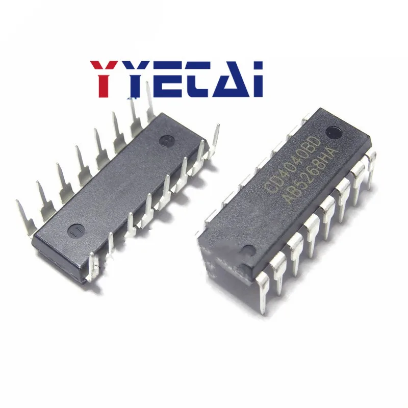 TAI 10PCS In-line CD4040BE HCF4040BE DIP-16 CMOS ripple carry binary counter splitter