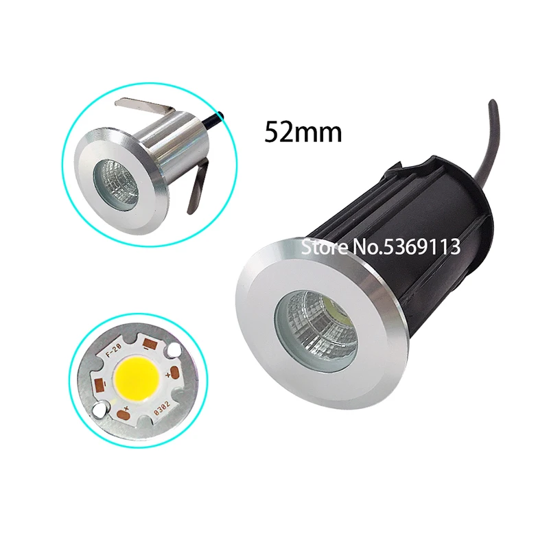 LED 지하 조명 1W 3W 5W IP67 야외 방수 지상 정원 경로 바닥 매장 마당 지점 풍경 85-265V DC12V, 4 개