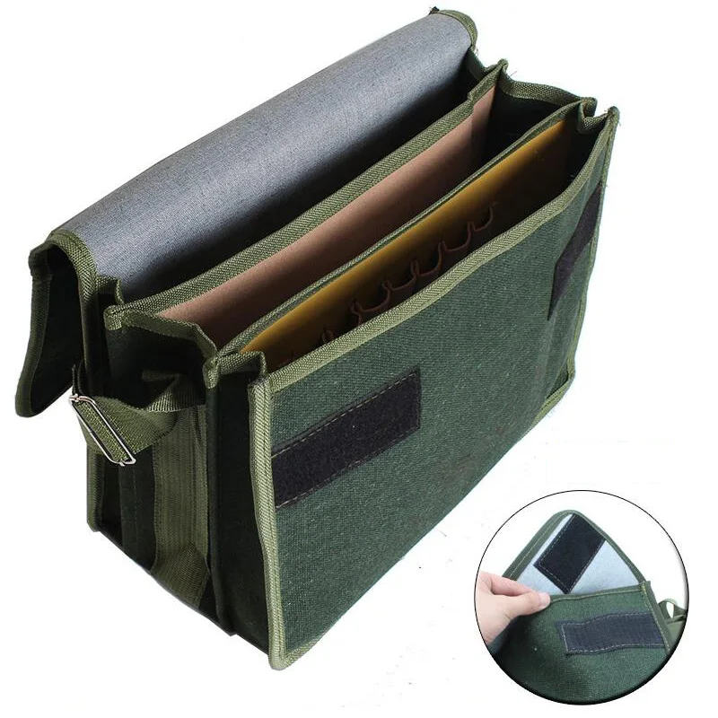 Kit multifunzionale a una spalla borsa per attrezzi per elettricista borsa per attrezzi Kit di tela addensata borsa per attrezzi di riparazione di grande capacità