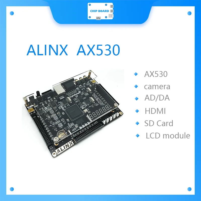 

ALINX AX530 Brand Intel ALTERA Cyclone IV FPGA Development Board NIOS EP4CE15 EP4CE30 DDR2 Gigabit Ethernet USB