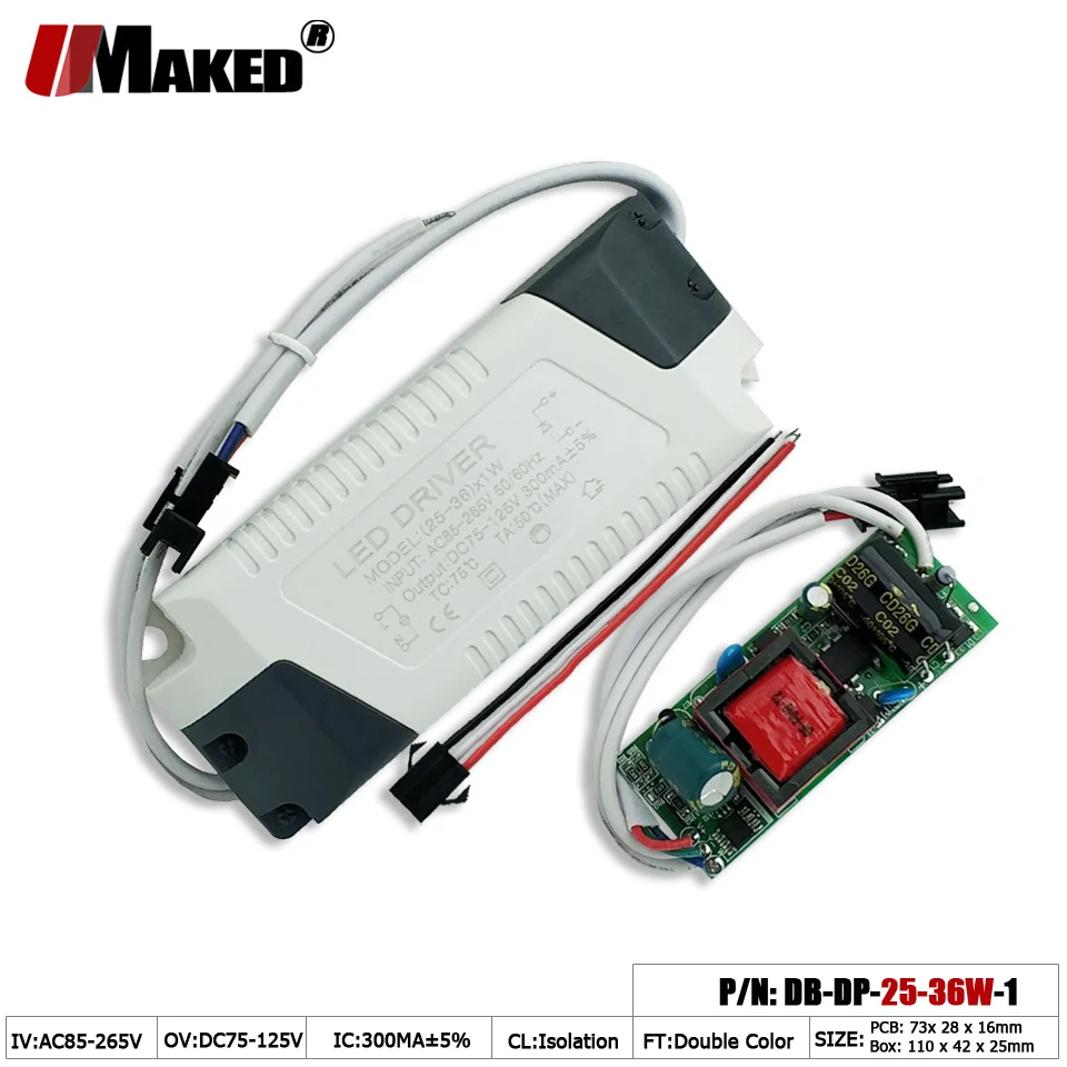 1/5pc External led driver Changeable Color Constant current light transformer 3/7/9/12/15/18/24/36W Box drive For led downlight