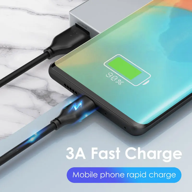 CABLETIME 3A USB C Cable Type C Mobile Phone Cable Android Data Cable Fast Charge for Samsung S10 S9 Xiaomi Redmi Oneplus 7 C276