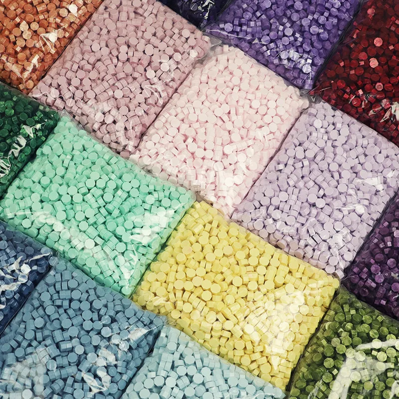 500g Retro Octagon Sealing Wax Paint Sealing Granule DIY Gift Box Wedding invitation office grape wine bottle seal wax 1450pcs