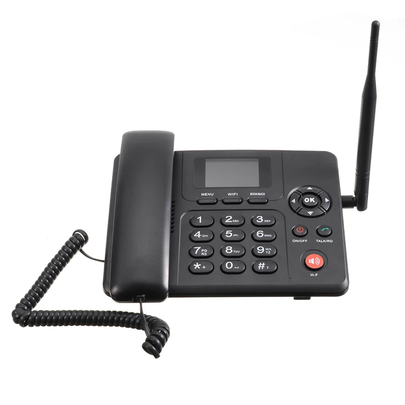 4G WIFI Wireless Fixed Phone Desktop Telephone GSM SIM Card LCD for Office Home Call Center Company Hotel