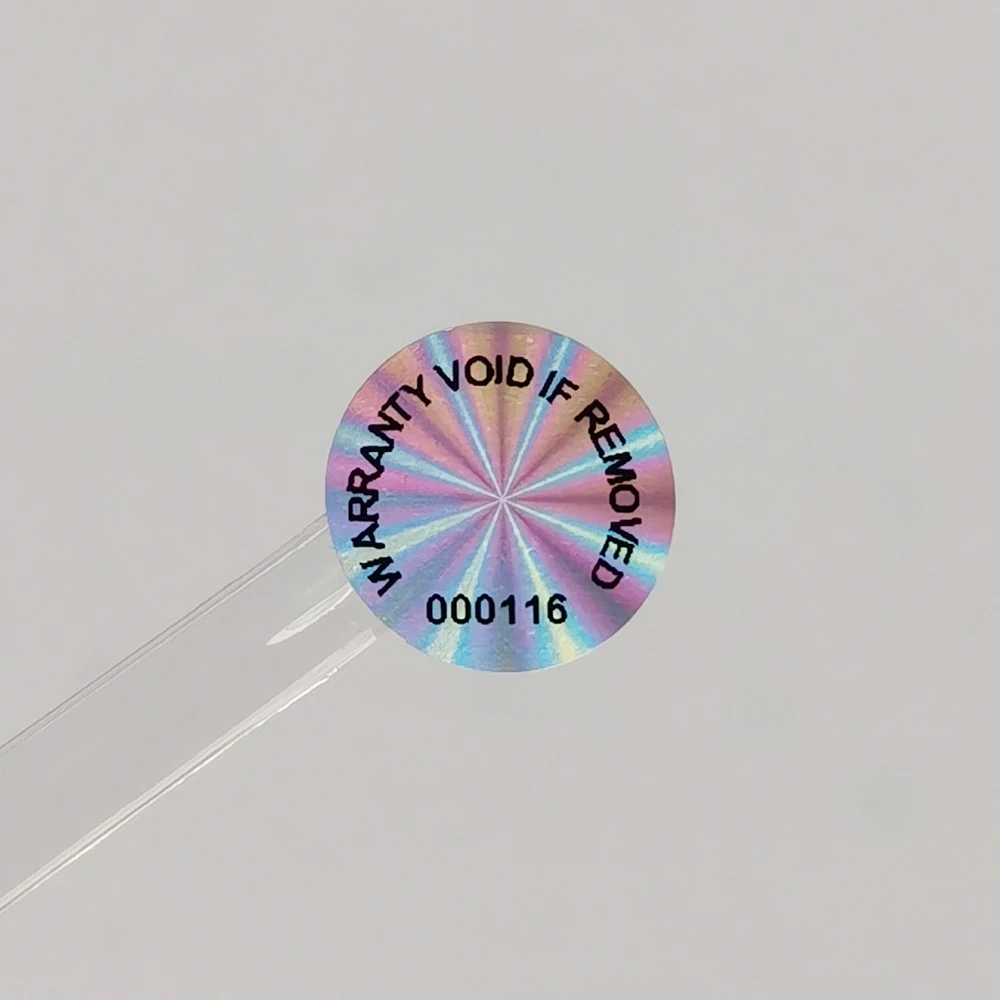 Holographic High Security Tamper-Evident  Sticker, VOID Tamper-Proof  Warranty Label,  Serial Number, 2000pcs, 15x15mm