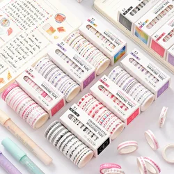 10 Rolls/box Slim Washi Tape Set Colourful Masking Tape Decorative Tape Set for Journaling 8mmX3m