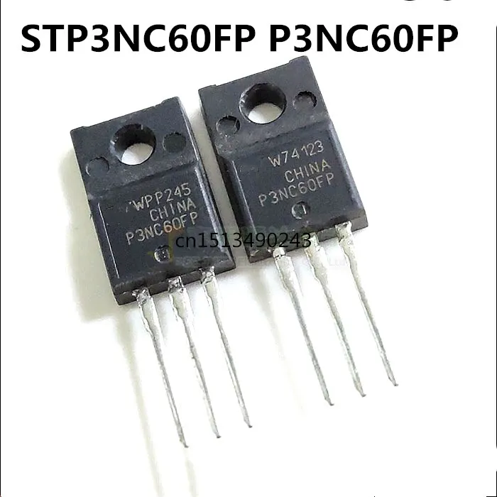 ใหม่5Pcs/STP3NC60FP P3NC60FP TO-220F 600V 3A