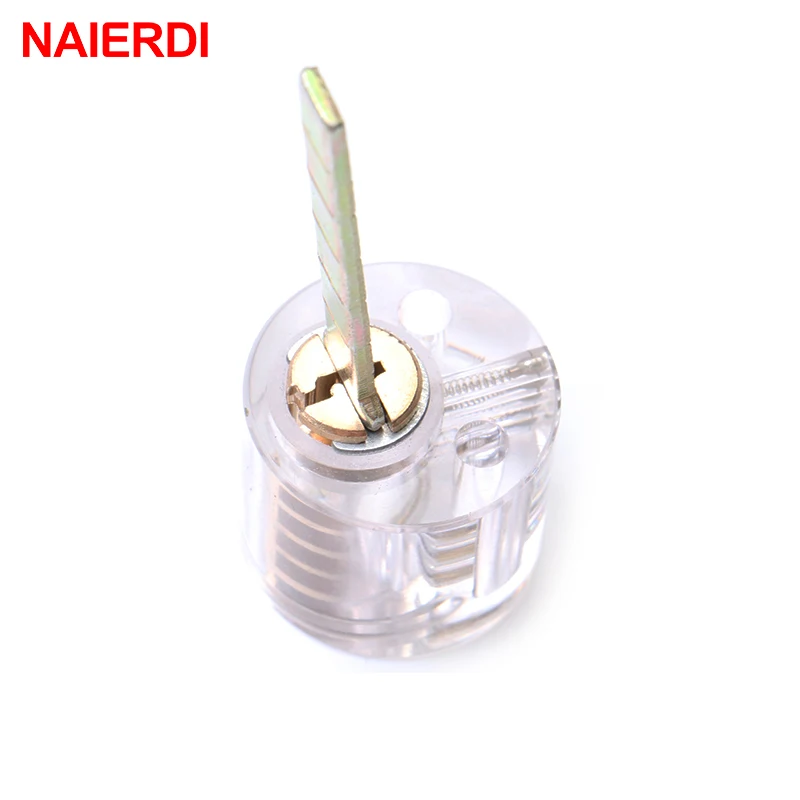 NAIERDI Transparent Locksmith Locks Cutaway Training Skill Professional Visible Practice Padlock Copper Lock Pick Tools Hardware